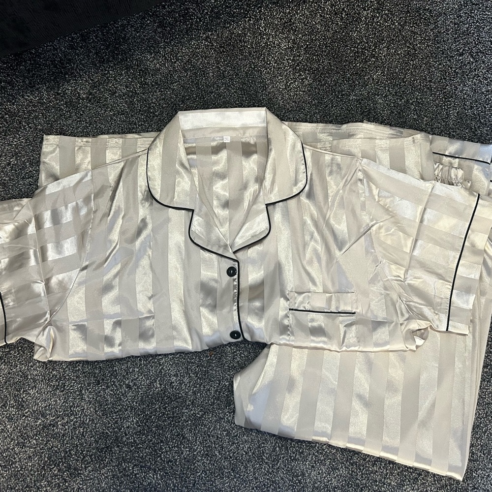 Champagne satin like pajamas
